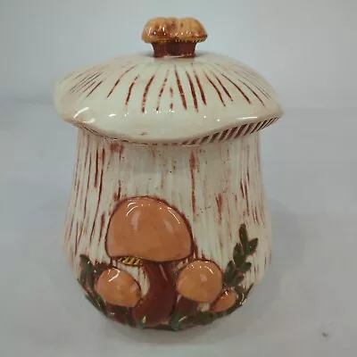 Vintage Arnels Mushroom Cookie Jar Canister Ceramic 8  Inch 1985 By Georgia • $34.99