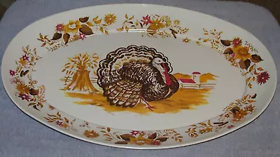 Vintage Apollo Ware Turkey Large Melmac Oval Serving Tray / Platter 20¾x14½  • $19.90