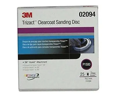 3M 02094 PLUS 02087 Trizact Hookit Sanding Disc 76mm 3'' P1500 X 3 P3000 X 3 • $31.99