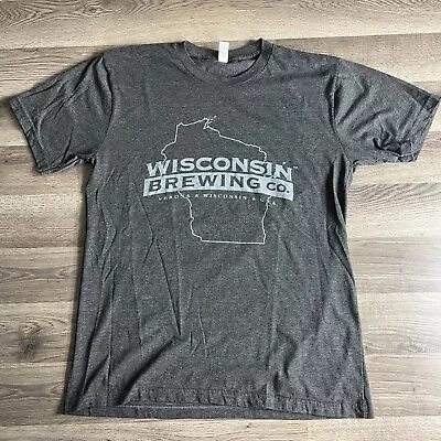Wisconsin Brewing Company T Shirt Men's Large Verona Craft Beer USA • $12.95