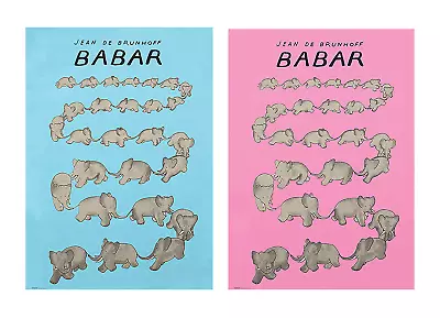 Bundle- 2 Assorted Jean De Brunhoff Babar Posters • $34.30