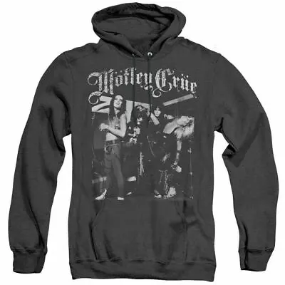 Motley Crue Band Photo Hoodie Sweatshirt Licensed Rock Roll Retro Black Heather • $31.49