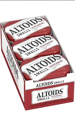 Altoids Smalls Peppermint Breath Mints 0.37 Ounce Tin Pack Of 9 • $22.88