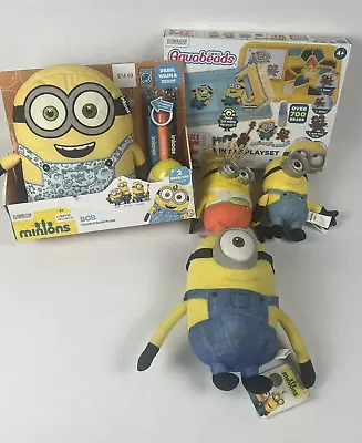 Despicable ME 4 Stuffed Plush Minion Toys + Playset Game + Markers+ 40 Tattoos • $11.99