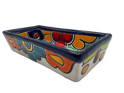 Talavera Candy Dish Rectangular Handmade Home Decor Kitchen Mexican Pottery 7.5” • $36