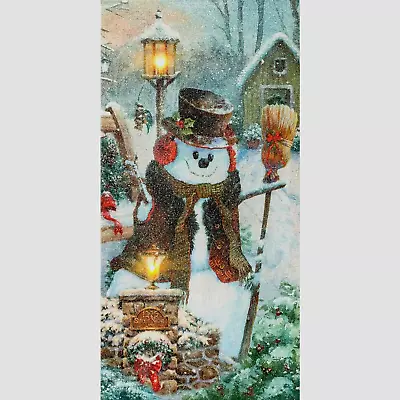 Led Snowman Canvas Print- Battery Operated With Timer • $37.80