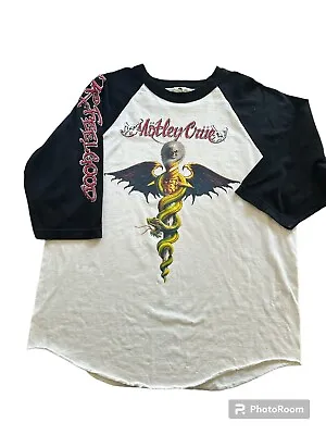 Vintage Motley Crue Dr. Feelgood Raglan T-Shirt - Size Men’s XL Rare • $141.03