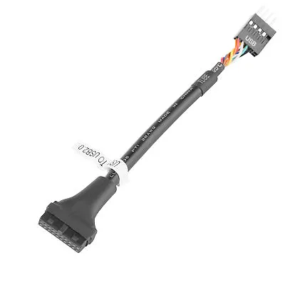 USB 3.0 20 Pin Female Motherboard Header To 2.0 9 Pin Male Converter Cable Lead • £3.11