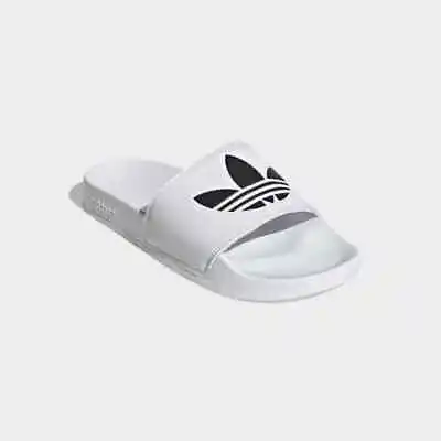 Adidas Originals Shoes Adilette Lite Slides White/Black/White Slip On Sandals • $30