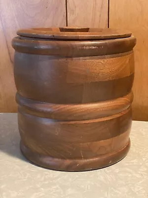 Vintage Kustom Kraft Black Walnut Ice Bucket Ships Fast! • $22.01