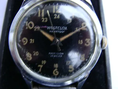 Vintage Westclox Military Watch Vietnam Era 17 J • $45.07