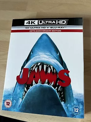 Jaws (4K UHD Blu-ray/Blu-ray 1975) Brand New In Shrink Wrap With Slip Case • £7.35