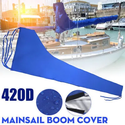 Blue Mainsail Cover - Sail Cover For 9-10ft  Foot Boom Boat Yacht Boom • $45.70