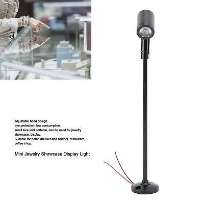 LED Mini Spotlight Warm Light Jewelry Showcase Upright Display Light Black New • $8.80