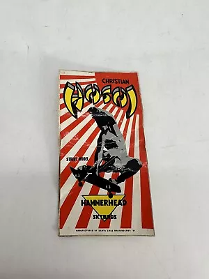 Vintage 1987 Hammerhead Skateboards Christian Hosoi Street Model Sticker 2x4 NEW • $11.99