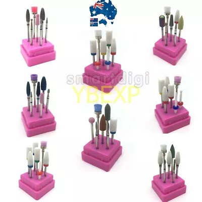 7 Pcs Ceramic Nail Drill Bits Set Electric File Manicure Pedicure Nail Art Tools • $24.99