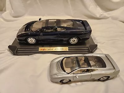 2 PACK MAISTO JAGUAR XJ220 1:12 1/12 1992 LeMans BLUE + 1:18 XJ220 SILVER *RARE* • $83