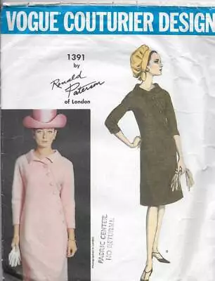 Vintage Vogue Couturier Design Pattern 1391 Coat Type DRESS 14 Ronald Paterson • $19.19