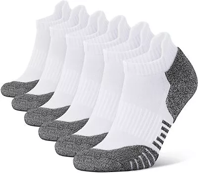 Closemate Mens Sport Ankle Socks 6 Pairs Low Cut Cotton Cushioned Tab Non-Slip B • $41.31