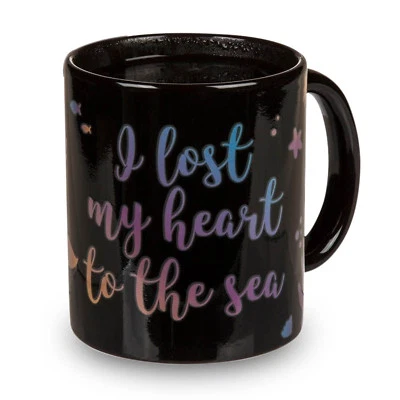 £5.95 • Buy Thermal Effect Mug Sea Quote Black Tea Coffee Cup Mermaid Heat Sensitive Magic