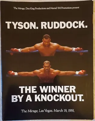 Mike Tyson Vs Donovan  Razor  Ruddock Boxing Program • $18.99