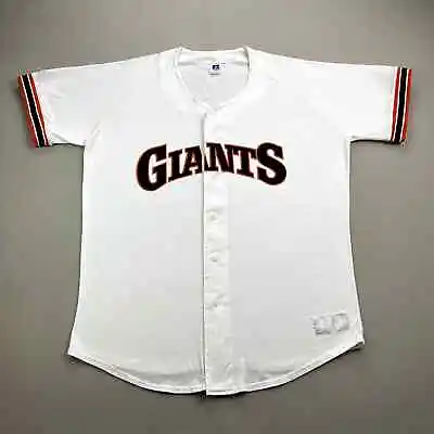 Vintage San Francisco Giants Jersey Shirt Mens XL White Russell Athletic USA 90s • $59.99