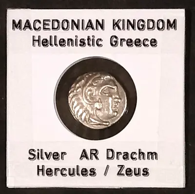 MACEDONIA Hellenistic GREECE AR Drachm  Hercules / Zeus Alexander III Macedonian • $119