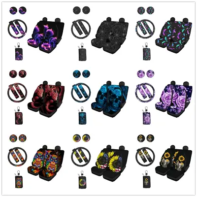 FOR U DESIGNS Car Accessories For Women Car Seat Covers And Steering Wheel Cover • $79.99