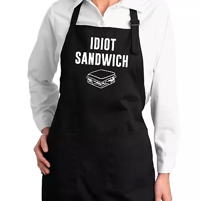 Funny Sandwich Apron Full-Length Funny Meme Food Idiot Sandwich Masterchef Gift • $18.80