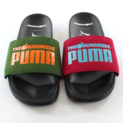 $89.30 • Buy Puma Leadcat FTR The Hundreds Slide Mens Slip On Flip Flop Sandals 372940 01