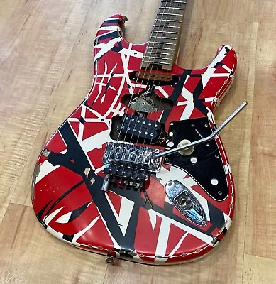 EVH Striped Series Frankenstein Relic Electric Guitar - Red/Black/White • $1999.99