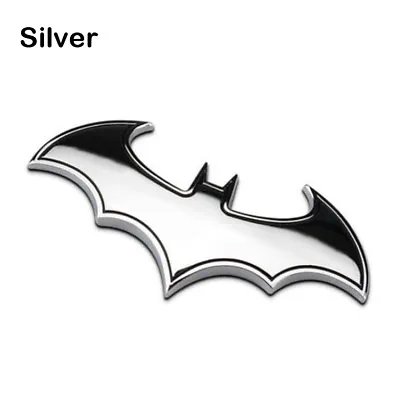 3D Metal Batman Dark Knight Batwing Sticker Decal Emblem Badge Car (SILVER) • $7.88