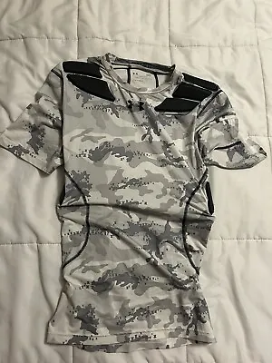 Under Armour UA Gameday Armour Padded Compression Shirt CAMO Large Football • $30