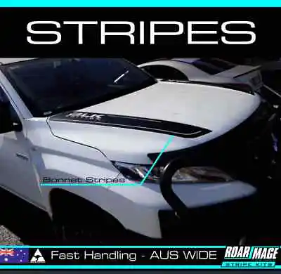 AM BONNET Decal Stripes Fit 2019-2023 MITSUBISHI MR Triton  Sticker 4x4 • $89