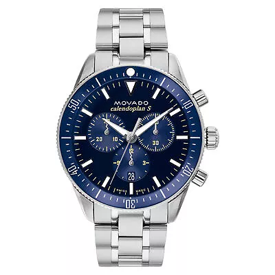 Movado Men's Calendoplan Blue Dial Watch - 3650124 • $769.11