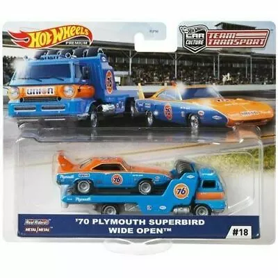 Hot Wheels Team Transport #18 1970 Plymouth Superbird And Wide Open Vehicle • $22.97