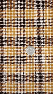 Vintage Retro Twill Fabric Plaid REEVES BROTHERS STICKER 1.7 Yds Tartan Check • $6.95
