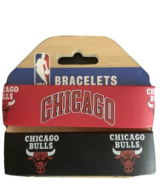 Rubber Wristband Bracelet Set Of 2 Chicago Bulls • $9.90