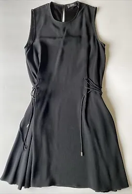 THEORY Ladies Black Laced Side Sleeveless Dress Sz 6 UK 10 FAB COND! • £32