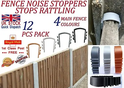 £9.90 • Buy LTG PRO 12 Pcs Fence Panels Noise Stoppers Garden Fence Wind Anti Rattling Clips