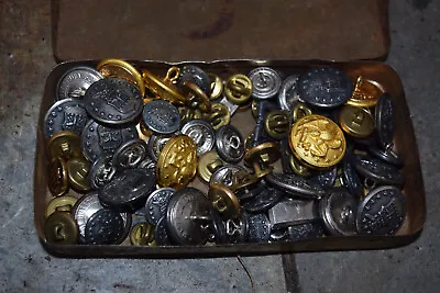 Vintage Lot  40 MILITARY BUTTONS ARMY NAVY AIR FORCE MARINES • $9.99
