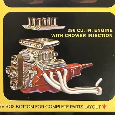 Chevy SS 396 ENGINE W Crower Injection Hat Blower 2 Stock 1:25 LBR Model Parts • $10.90