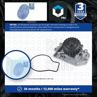 Water Pump Fits HONDA CIVIC MB6 MC2 1.8 97 To 01 B18C4 Coolant Blue Print New • £36.77