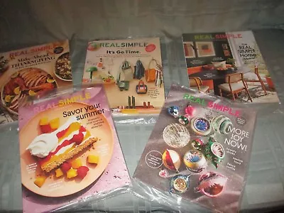 Real Simple Magazine Lot  11/21;09/22;07/08/23; 10/23; 12/23 Brand New No Labels • $19.95