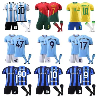£22.49 • Buy 22/2023 Child Kid Adult Football Kit Boy Soccer Men Suit Sport Sock Short Shirt#