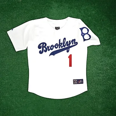 Pee Wee Reese Brooklyn Dodgers Men's Home White Cooperstown Jersey W/ Patch • $139.99