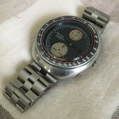 Seiko Chronograph 6138 0017 UFO Case Bezel Movement Dial Ring Bracelet Original • $308.93