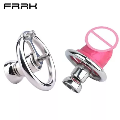 Stainless Steel Male Chastity Device Inverted Cage For Men Metal Lock Belt CC529 • $34.99