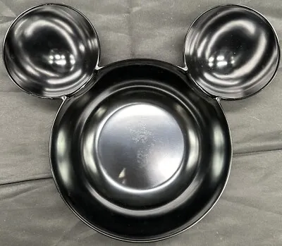 Zak Designs Disney Mickey Mouse Head Chip Dip Bowl Black Plastic Serving Ears • $15.99