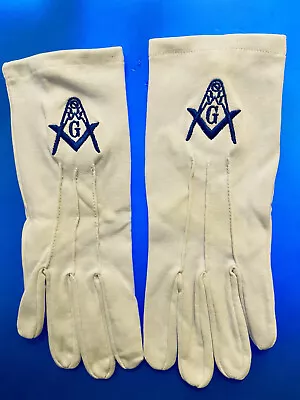 12  MASON EMBROIDERED Cotton Gloves Sizes MED  LG And  XL  WHOLESALE $7.00 EA • $84